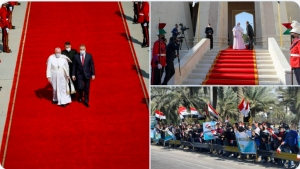 Papa Francisco llega a Iraq por primera vez