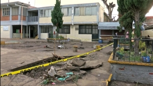 Primaria se inunda y deja a alumnos sin clases presenciales en Puebla