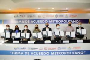 Presidentes municipales de zona conurbada firman &quot;acuerdo de planeación metropolitana&quot;