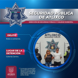 SEGURIDAD PÚBLICA DE ATLIXCO ATIENDE REPORTES CIUDADANOS