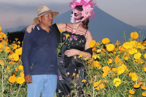 OLIVIA SALOMÓN VISITÓ EL VALLE DE LAS CATRINAS EN ATLIXCO