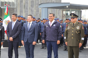 Gobierno del estado, comprometido con seguridad de Puebla; Sergio Salomón entrega armamento y patrullas