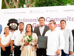 Con bodas comunitarias gratuitas, SEGOB brinda certeza jurídica a 44 parejas