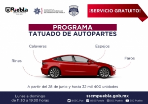 Seguridad Ciudadana Municipal inicia programa &quot;Tatuado de Autopartes&quot;