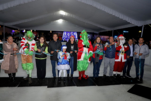 Disfruta de la pista de hielo en San Andrés Cholula.