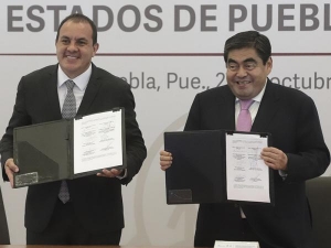 Firman Puebla y Morelos acuerdo de coordinación en materia de seguridad pública