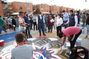 Suman esfuerzos habitantes de san aparicio con Eduardo Rivera