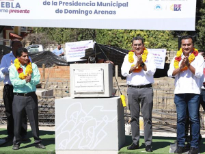 Favorece gobierno de Sergio Salomón bienestar y desarrollo en Domingo Arenas