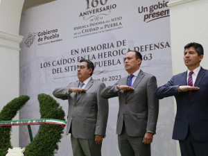 Encabeza Sergio Salomón 160 Aniversario de la Heroica Defensa del Sitio de la Ciudad de Puebla