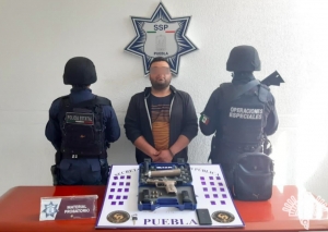 En Texmelucan, Policía Estatal captura a presunto narcovendedor