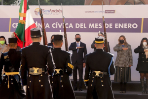 ENCABEZÓ MUNDO TLATEHUI PRIMERA CEREMONIA CÍVICA DE 2023