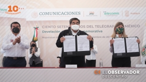 Para fortalecerlo, Gobierno de Puebla analizará que Telecomm sea recaudador de contribuciones estatales