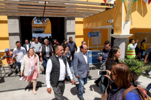 Así fue el primer Simulacro Estatal Puebla 2023 en San Andrés Cholula.