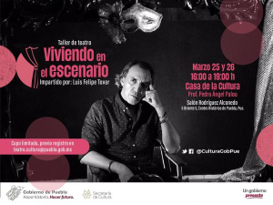 Brindará Cultura taller de teatro a cargo del actor Luis Felipe Tovar