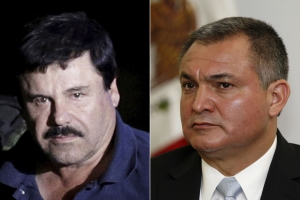 El antiguo líder del Cartel de Sinaloa, Joaquín &#039;El Chapo&#039; Guzmán, y el exsecretario de Seguridad Pública Genaro García Luna.