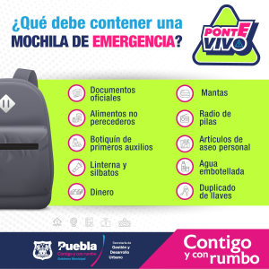 LA MOCHILA DE EMERGENCIA PUEDE SALVAR VIDAS