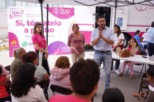 El legislador Toño López y su esposa Marichu Arce realizan acciones exitosas y contundentes por Puebla.