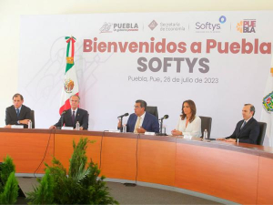 Albergará Puebla centro corporativo de empresa SOFTYS; es reflejo de la gobernabilidad de Puebla: Sergio Salomón