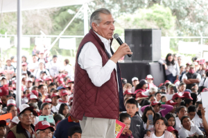 Adán Augusto fue respaldado por más de 15 mil militantes en Cuautlancingo.