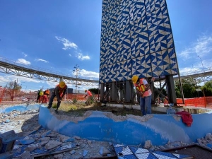 Inicia Infraestructura demolición de rotonda y obelisco en Bulevar Hermanos Serdán