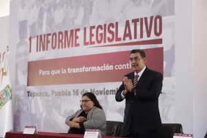 Estamos listos para que la transformación continúe: Sergio Salomón en su primer informe legislativo